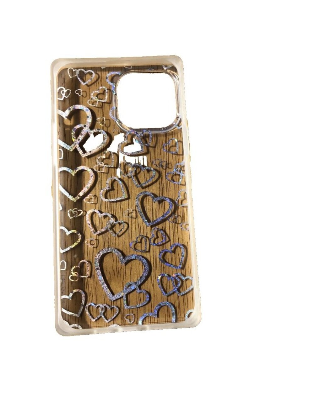 Kerzzil For iPhone 13 Pro Max Hearts Sparkle Love Luxury Soft Phone Case Cover